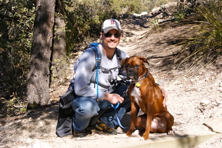 Dr. Kahl and his Boxer Stella